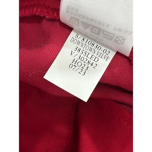 NWT GAP Womens Downtown Velvet Pants Straight Leg Flat Front Career Red Size 8 - Picture 7 of 11